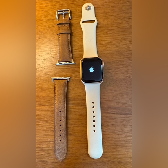 Apple Other - Apple Watch Series 4 40mm Gold with Cream Band and leather band